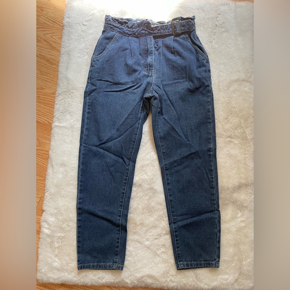 Shein paperbag jeans mom fit with belt